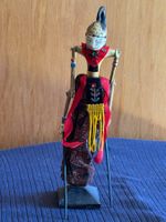 Stabpuppe chinesische Oper Vintage Holz, Seide