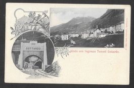 Airolo con ingresso Tunnel Gottardo frankiert Serie 191-193