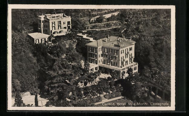 Ansichtskarten: Castagnola, Carlton Hotel, Villa Moritz – Gebraucht aus Berlin von bartko-reher
