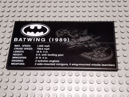 LEGO DC - Plate - Batwing (1989) - 90498pb24