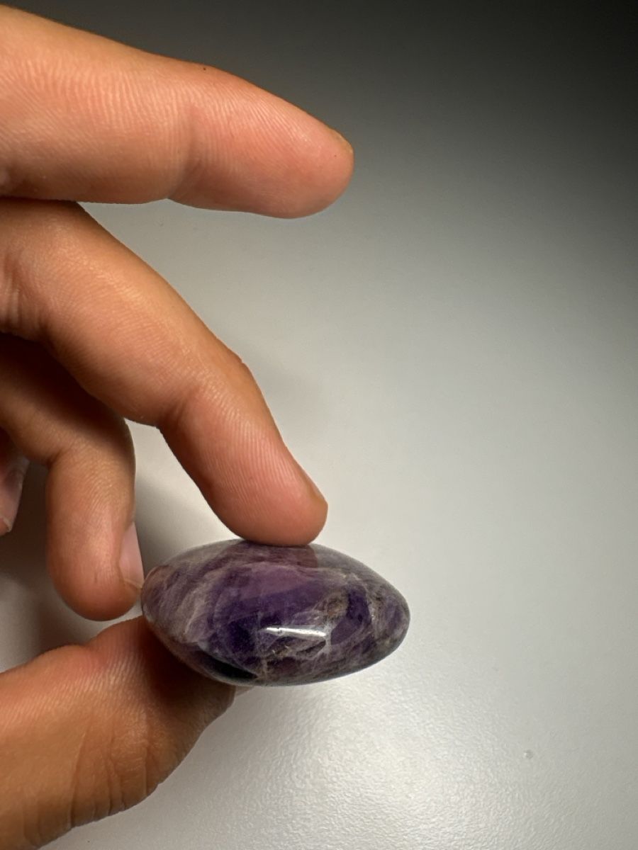 Mineralien & Heilsteine: Großer Chevron-Amethyst / Bänderamethyst Trommelstein – Neu (gemäss Beschreibung) aus Köniz von Lexlersshop 2
