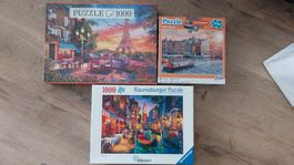 3 Puzzles von Städten