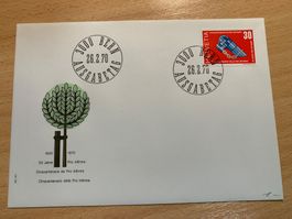 Pro Infirmis Ersttagsbrief 1970, 50 Jahre Jubiläum.
