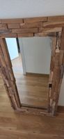 Wandspiegel mit Rahmen aus echtem Holz Mosaik Optik
