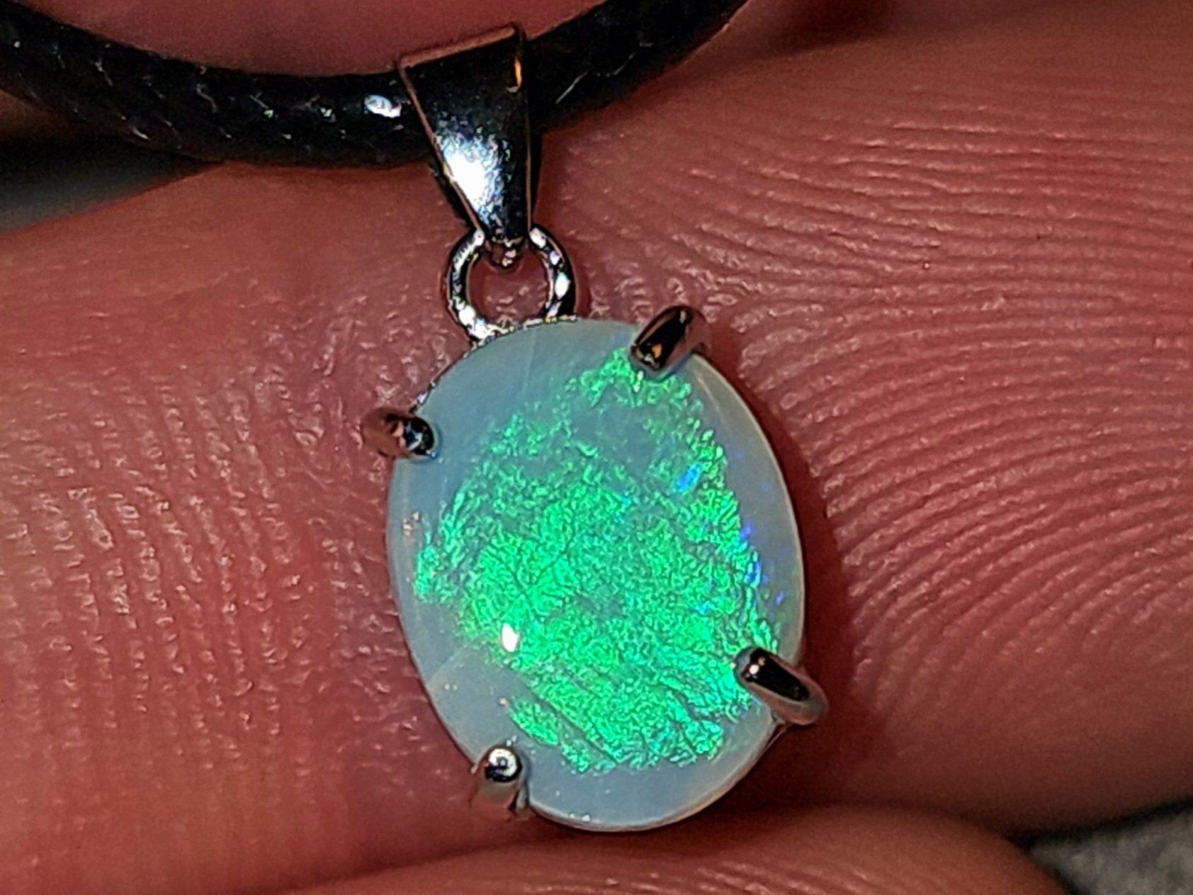 Pietre preziose: Natürlicher Australischer Opal Silber-Anhänger – Nuovo e nell'imballaggio originale da Uerkheim venduto da Winwinner 3