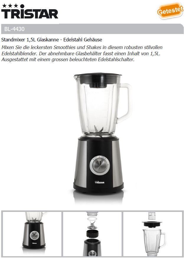Elettrodomestici da cucina: Standmixer 1,5L  Glaskanne – Nuovo e nell'imballaggio originale da Opfikon venduto da Trodat5430
