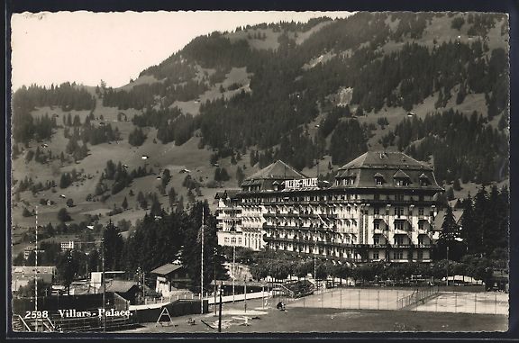 Cartoline postali: AK Villars, Villars-Palace Hotel – Usato da Berlin venduto da bartko-reher