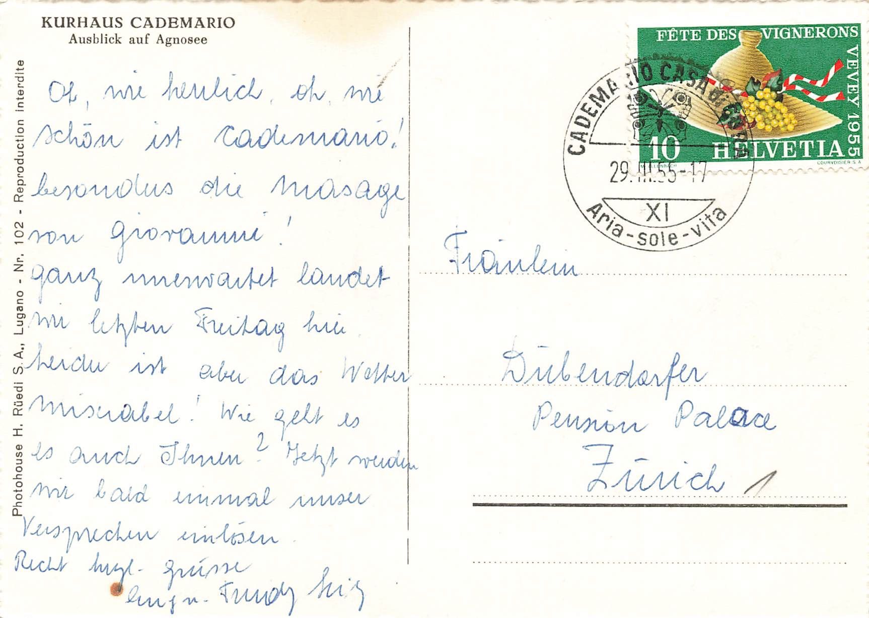 Cartes postales: Cademario G – D'occasion à Biasca par Blenio71 1