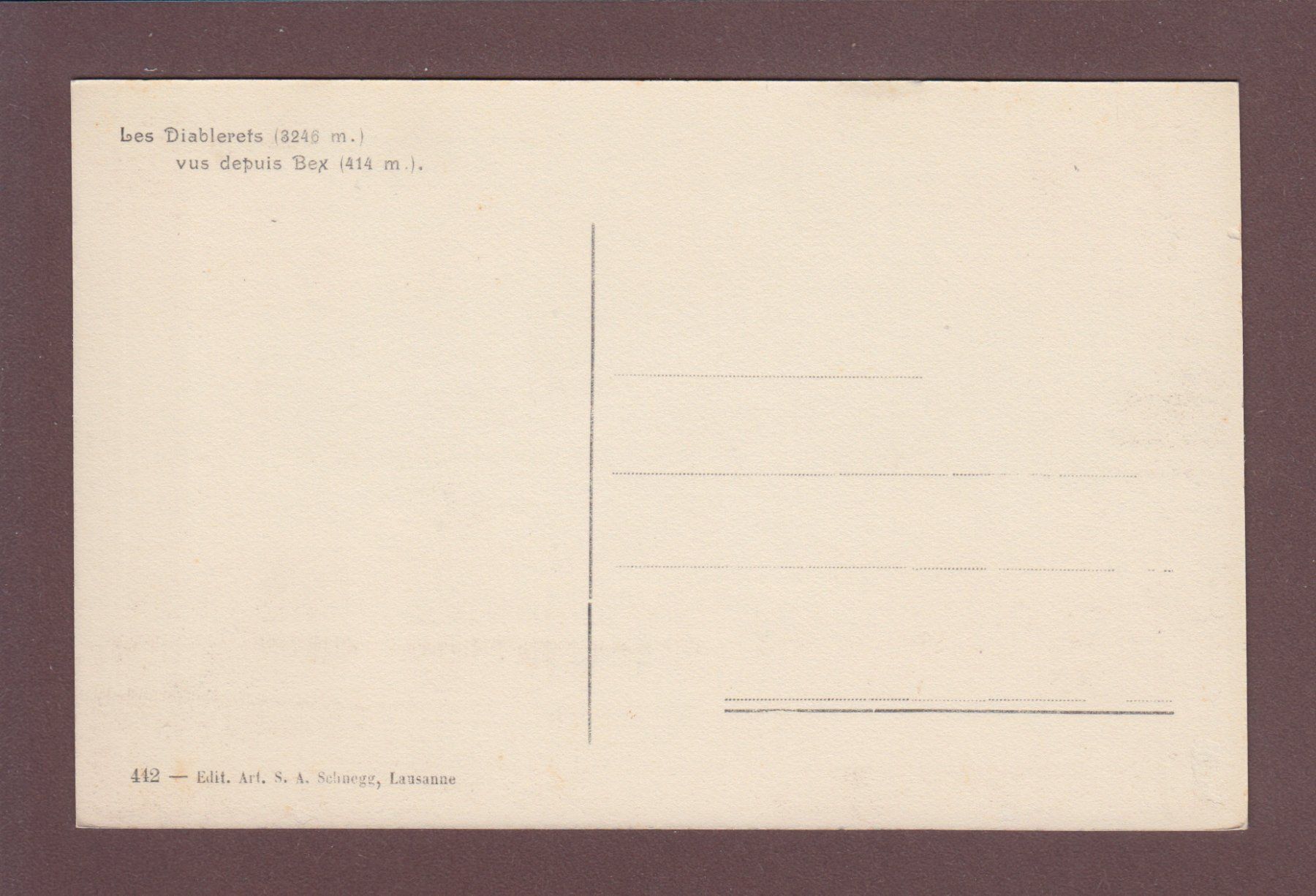 Cartoline postali: LES DIABLERETS vus depuis Bex – Usato da Pully venduto da nicecards 1