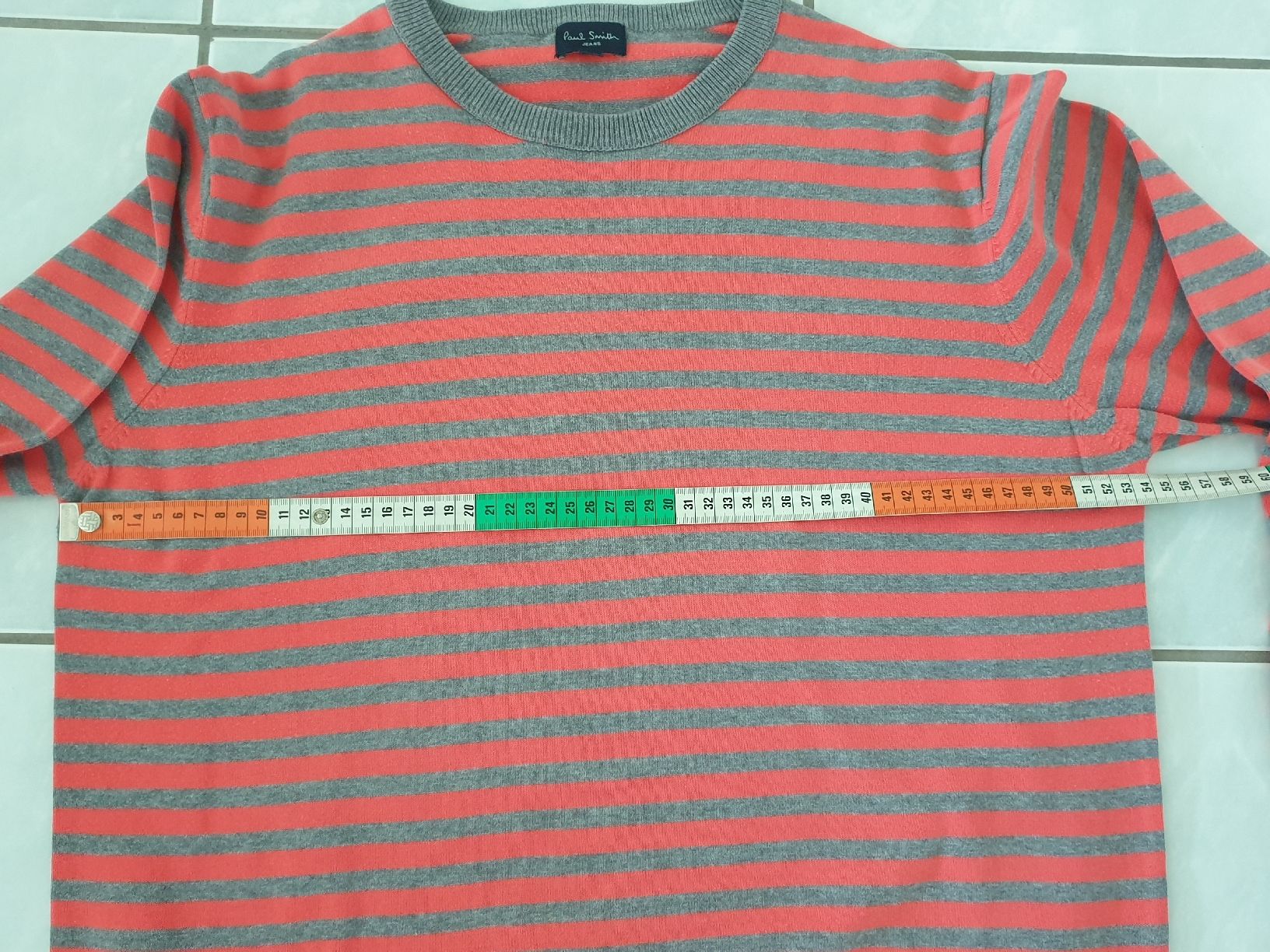 Paul Smith Maglioni & Felpe: Pull, XL, Paul Smith rayé corail/gris, bon état – Usato da Neuchâtel venduto da Verenas12 5