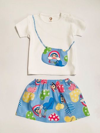 NEU Handmade Set JUPE & OBERTEIL Motiv PAUL FRANK