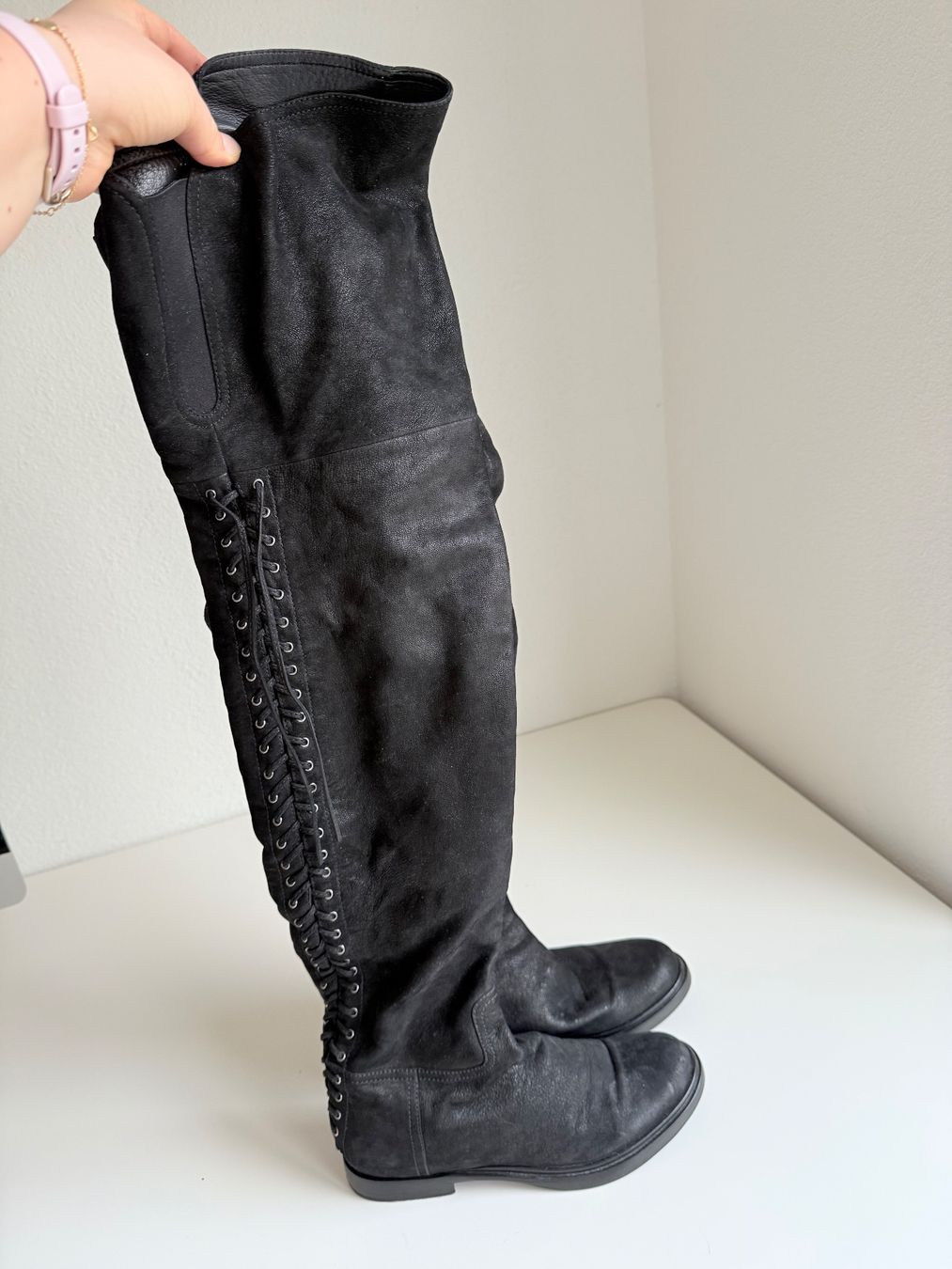 Miu Miu Chaussures femmes: Miu Miu Overknees Stiefel – Neuf (Voir description) à Winterthur par 19.19 2