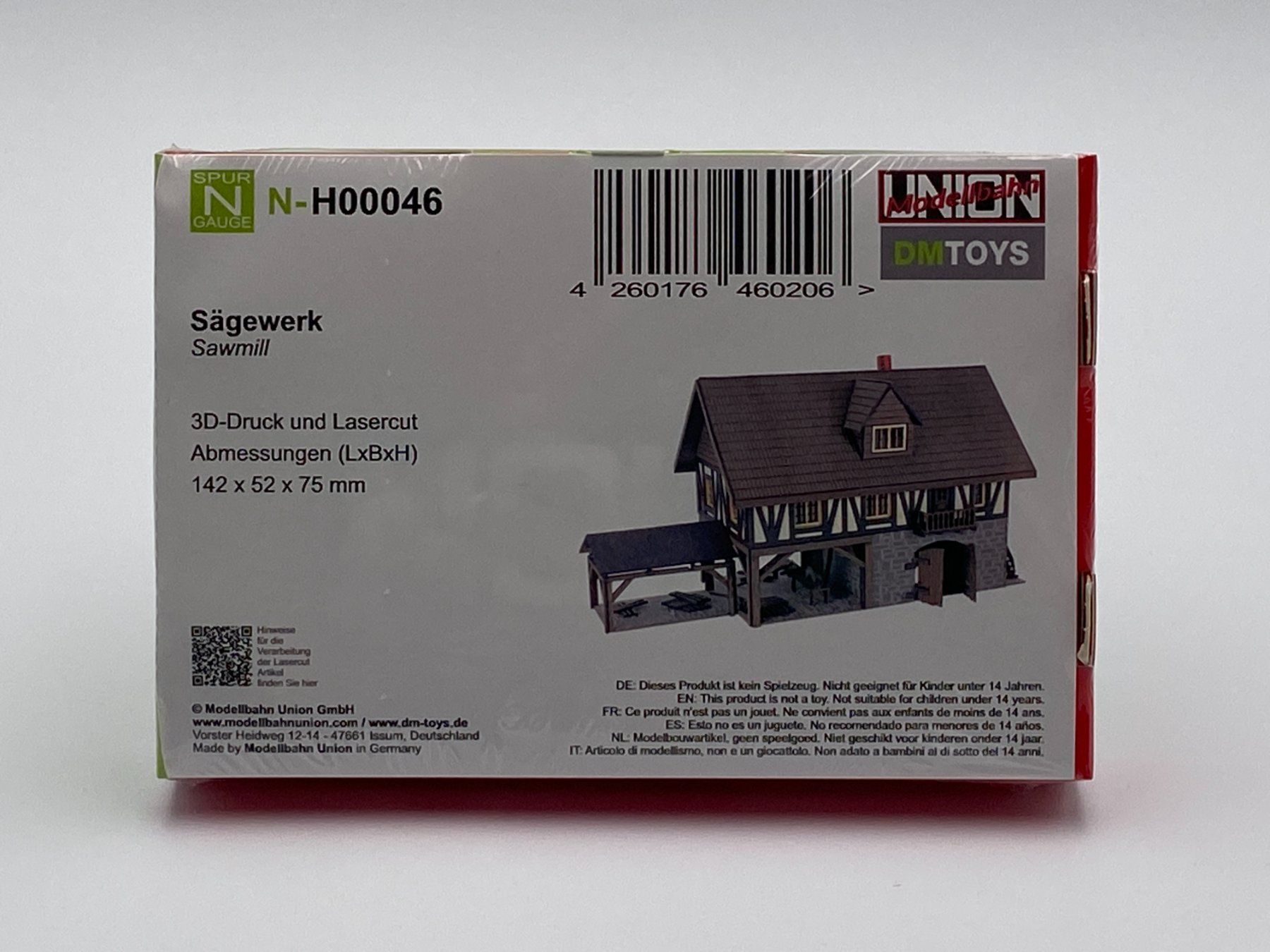 Modellini di ferrovie: Modellbahn Union N-H00046 Sägewerk – Nuovo e nell'imballaggio originale da Neukirch an der Thur venduto da MoBa-Artikel 1