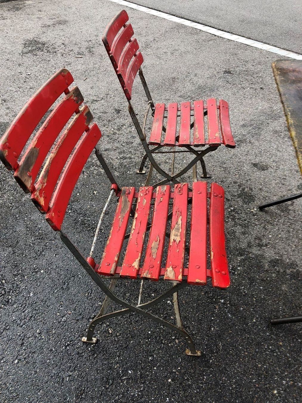 Set di tavolo e panche: Gartentisch und Stühle 1920er ab 450.-!! – Usato da Starrkirch-Wil venduto da charlywatson 1