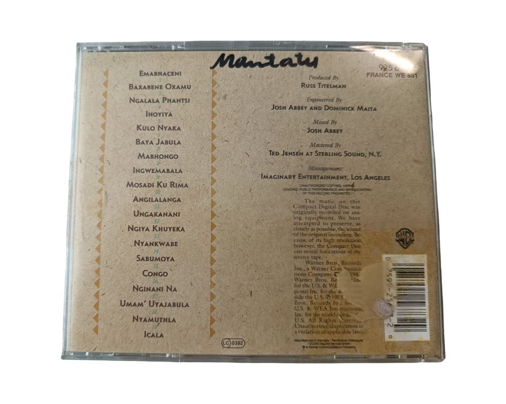 CDs: Miriam Makeba - Sangoma | CD – D'occasion à Luzern par Restwert_Luzern 1