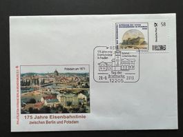 Berlin-Postam 175 Jahre Eisenbahn2013 **  Luxus Brief (B953)