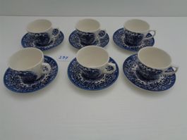 6 Tassen-Unterteller  Ironstone England