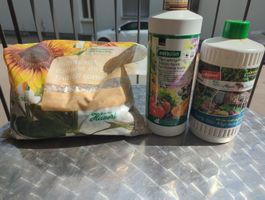 Düngemittel: Hornspähne, Algenextrakt, Bio Flüssigdünger 