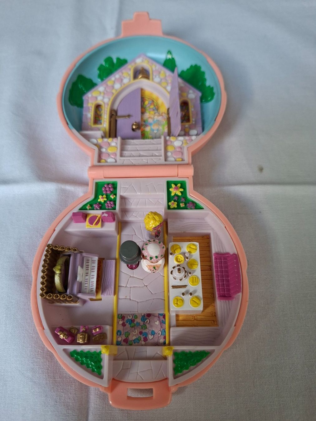 Polly Pocket Carillon: Polly Pocket 1989 Wedding Day mit Ring 100% – Usato da Möhlin venduto da teddybaer8 4
