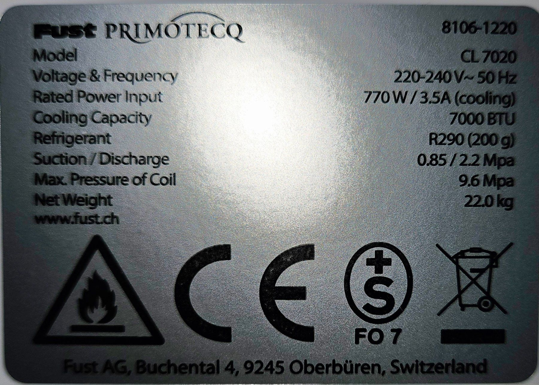 Primotecq Condizionatori: FUST Primotecq A+ Klima NEU & AB NUR CHF 1.-!!! – Nuovo (secondo la descrizione) da Hinwil venduto da asa_6w7j 4