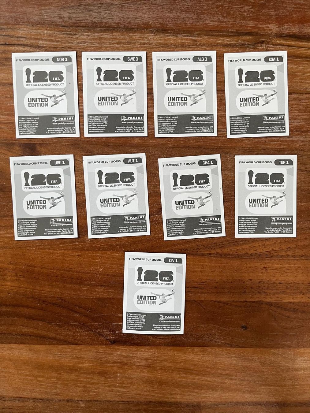 Panini Carte collezionabili: 9 x WM26 Panini Wappen – Nuovo (secondo la descrizione) da Männedorf venduto da Gizhmo3 1
