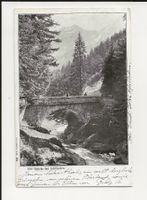 AK 1903 Alte Brücke bei Adelboden