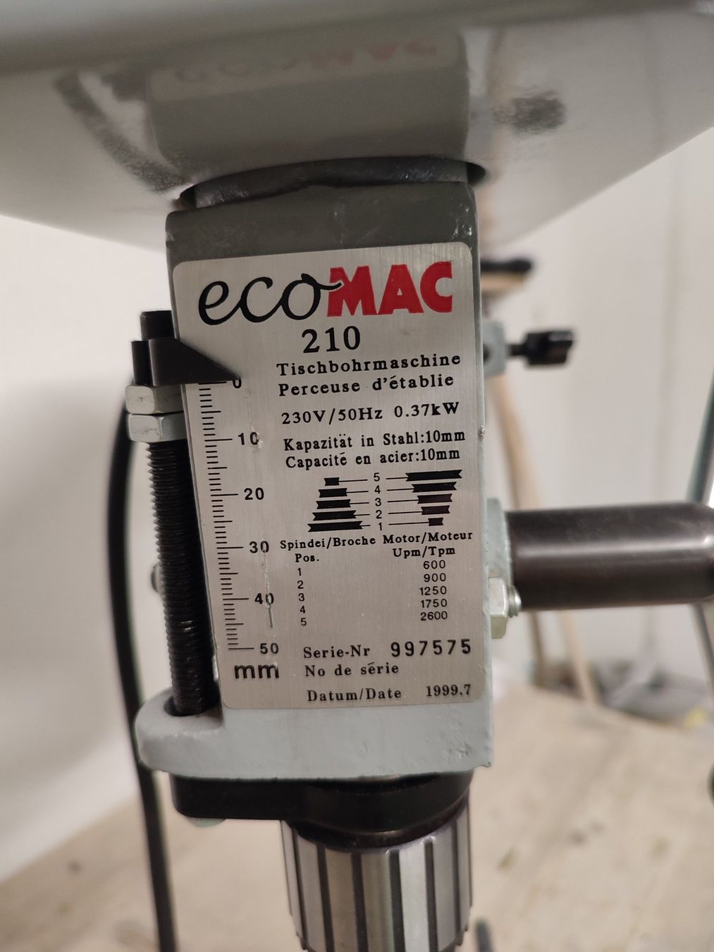 Bohrmaschinen: Tischbohrmaschine Ecomac 210 – Gebraucht aus Dübendorf von Rundum 1