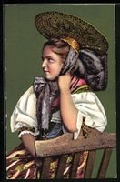 St. Gallen, Mädchen in Tracht aus Waldk
