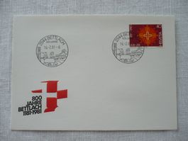 16.2.81 Sonderdatumstempel ET 800 Jahre Bettlach