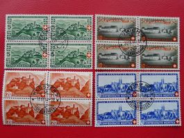 1944, Patria: B22-25 (Viererblöcke) gestempelt, SBK: 150.-