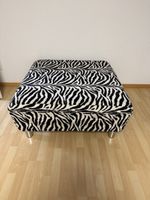 Hocker Zebra-Muster schwarz-weiss Guter Zustand