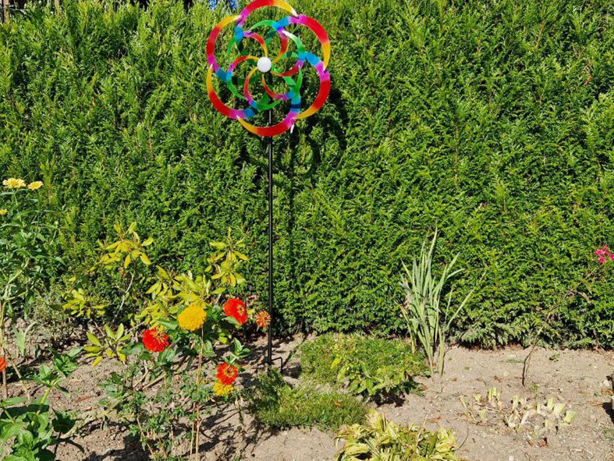 Tutte le decorazioni: Windrad doppelt bunt Metall 183 x 60cm – Nuovo e nell'imballaggio originale da Matzendorf venduto da Gartendeko-Shop 1
