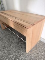 Wooden Bench with Drawer and Metal Rods 80x40x30cm Used