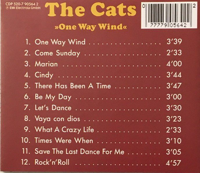 CD: The Cats - One Way Wind – Usato da Grüningen venduto da azulverde 1