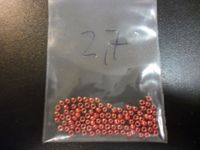 100 perles tungstène rouge met. 2,70 mm