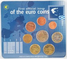 Griechenland Erste offizielle Ausgabe der Euro-Münzen