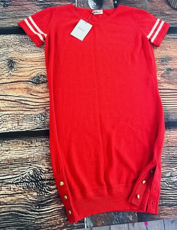 Bally abito rosso di lana-nuovo con etichetta.Tg M/L