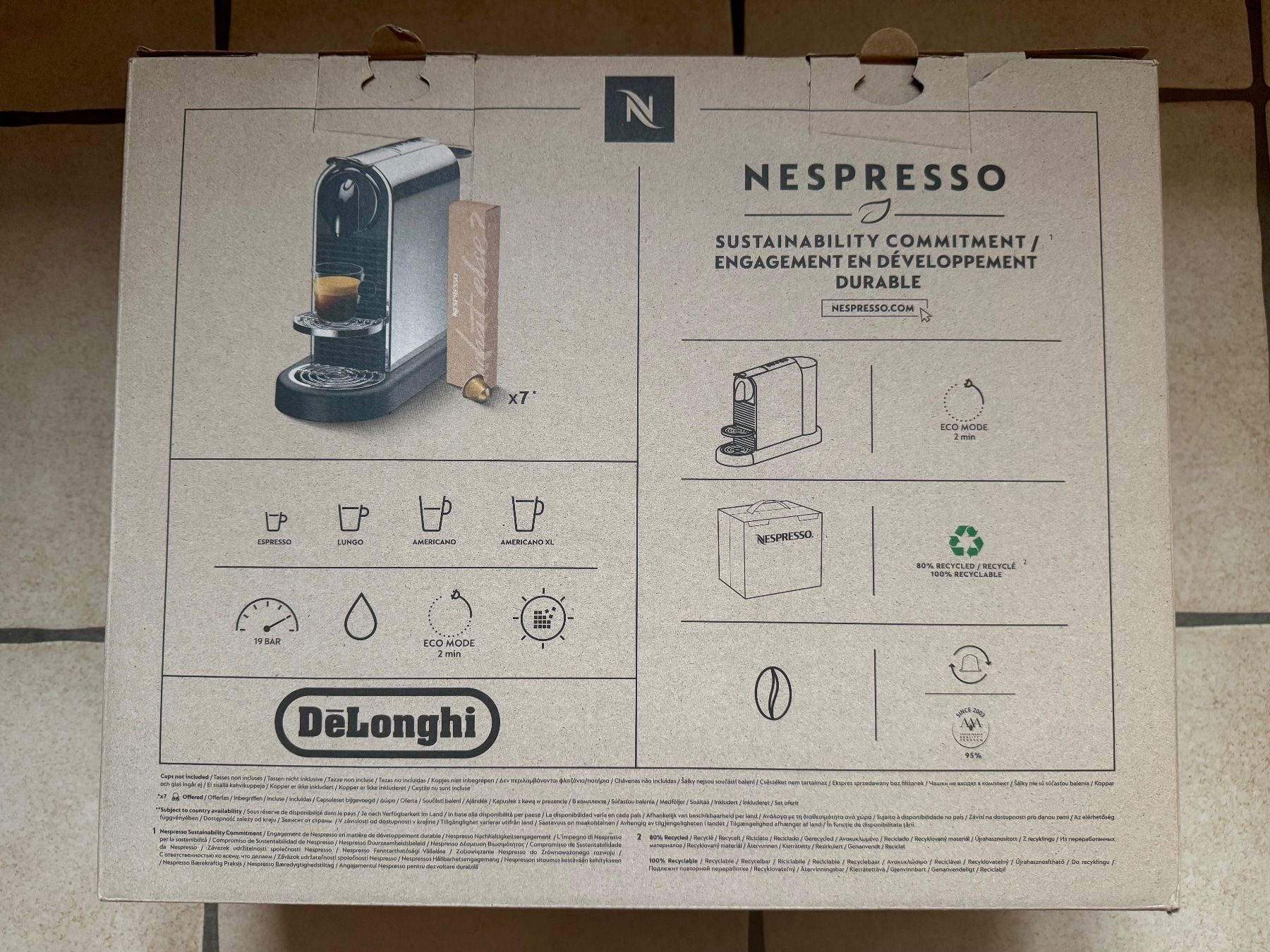 Nespresso Macchine per caffè & Macchine per espresso: Machine à café Nespresso Citiz Platinum DeLonghi – Nuovo e nell'imballaggio originale da Cressier FR venduto da arnoos 6