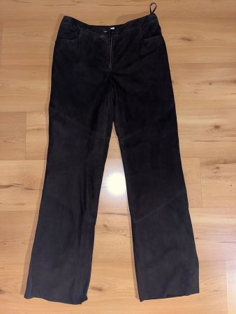 Elégance PARIS Lederhose, braun, Wildleder, Gr. 40