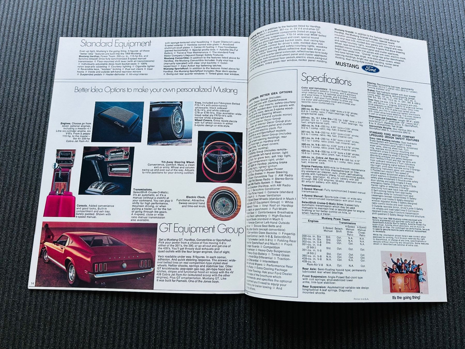 Ford Documenti: Ford Mustang Original Brochure 1969 – Usato da Herrliberg venduto da surfcafe 6