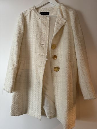 Leichter weisser Mantel, Zara, Gr. S, NEU!