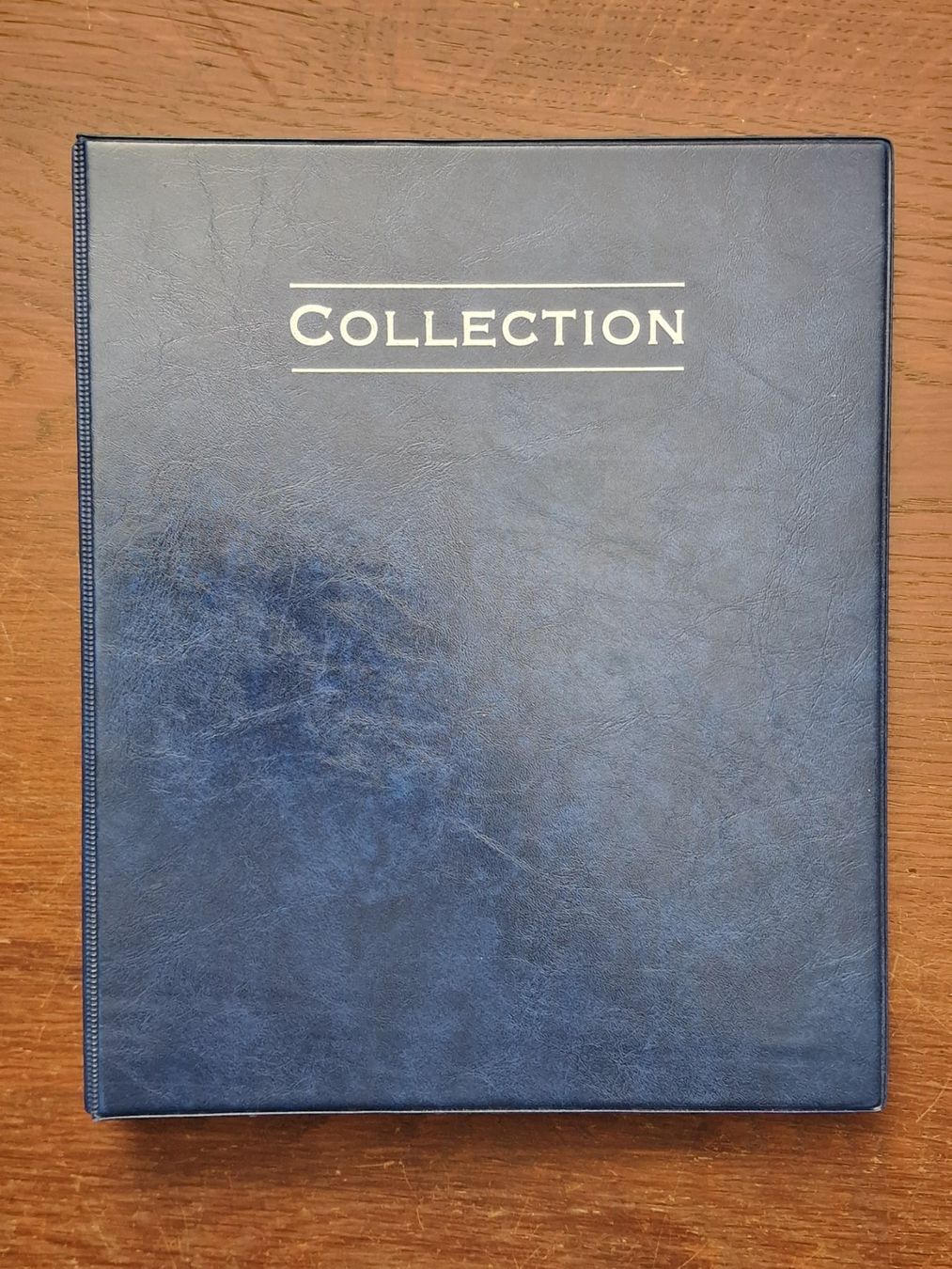Album: Leerer blauer Ringordner mit schwarzen 22x4 Belege-Hüllen – Usato da Aesch LU venduto da briefmarken.uray