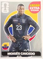 Original Panini WM2026 Extra Sticker "Moisés Caicedo" SILBER