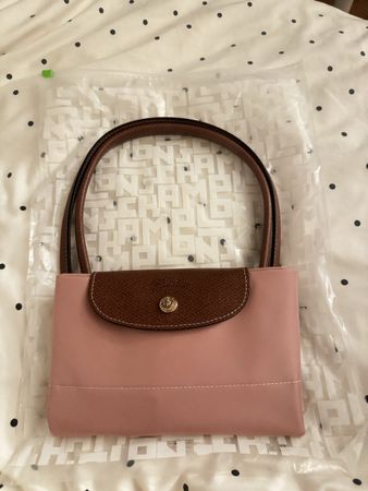 Longchamp Le Pliage Tasche rosa Leder guter Zustand