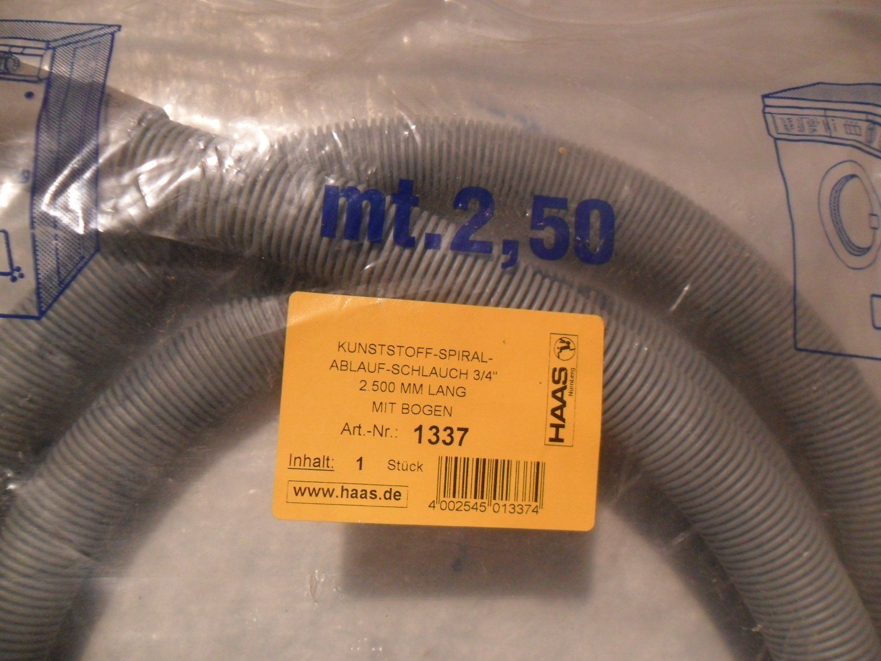 Rohre & Schläuche: Abwasserschlauch 2.5 m – Neu und originalverpackt aus Aesch BL von isc_85jd 1