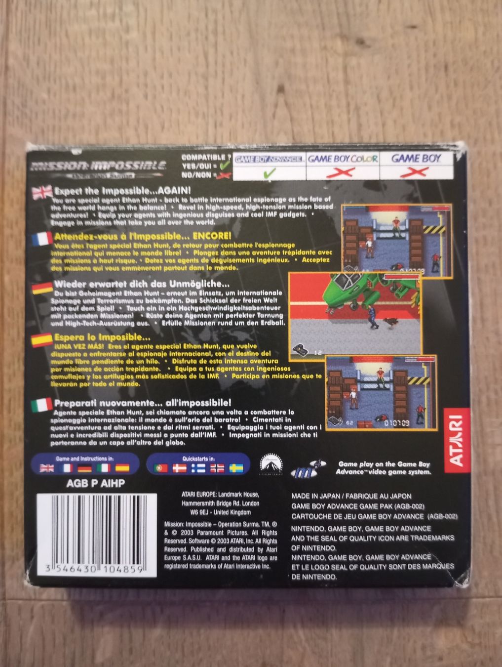 Nintendo Giochi: Mission Impossible GBA Gameboy Advance Spiel CIB / OVP – Usato da Cottens FR venduto da magnius01 2