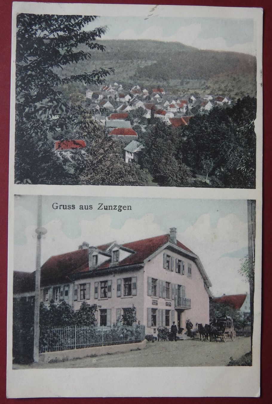 Cartes postales: Gruss aus Zunzgen, mit Postkutsche – D'occasion à Rain par 999-800-K