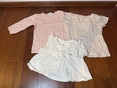3er Set Mädchen Shirts Gr. 74, Top Zustand