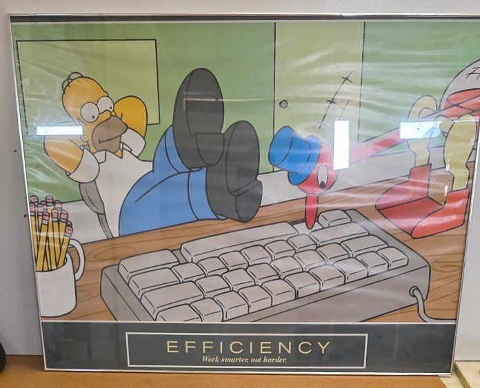 Poster & Bilder: Die Simpsons Poster gerahmt - Homer "Efficiency" – Gebraucht aus Flums von Flumsantik