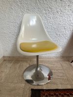 Barnum BrosTulpenfuss Stuhl Designklassiker, gelbes Polster